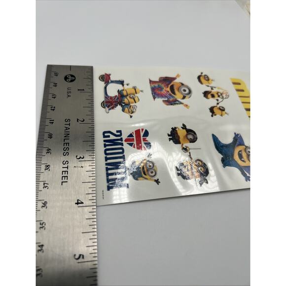 Illumination Minions United Kingdom Temporary Tattoo 6 Sheets Of Tattoos Gru - Picture 9 of 10